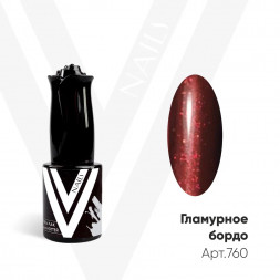 VOGUE NAILS   Гель-лак с блестками  10мл  ГЛАМУРНОЕ БОРДО