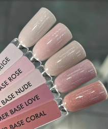 ONE NAIL   Base SHIMMER ROSE   30мл (шайба)   База камуфлирующая эластичная c шиммером  (легкие в снятии)