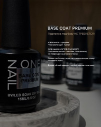 ONE NAIL   База прозрачная   PREMIUM base   15мл