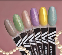VOGUE NAILS   Гель-лак полупрозрачный с блестками  10мл  ДОЖДЛИВЫЙ СИРОП