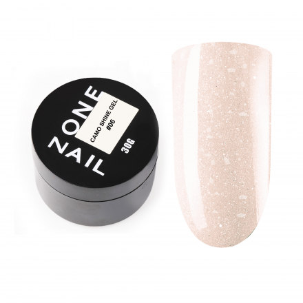 ONE NAIL   Гель моделирующий с хлопьями Юки   Gel   CAMO SHINE   #06   30г