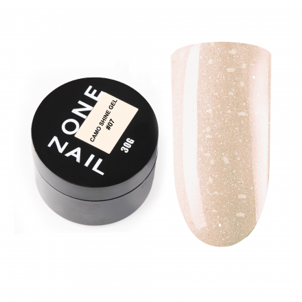 ONE NAIL   Гель моделирующий с хлопьями Юки   Gel   CAMO SHINE   #07   30г
