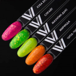 VOGUE NAILS   Гель-лак неоновый с шестигранниками  10мл  СПРАЙТ
