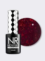 NAIL REPUBLIC   Гель-лак с шестигранниками   10мл   Cherry Lady   #425