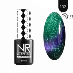 NAIL REPUBLIC   Гель-лак кошачий глаз   10мл   Pearl CAT   #102